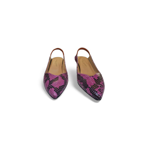Linda - slingback pitone fucsia