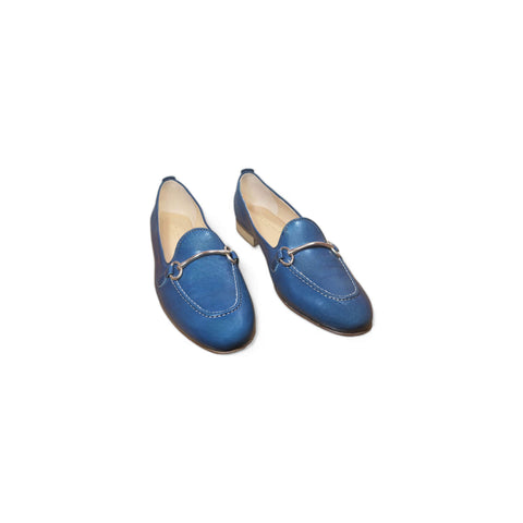 Zil - slip on pelle bleu' navy