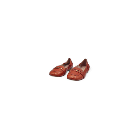 Greta - mocassino con fascetta - Pelle col. mattone