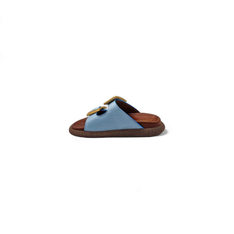 Sole - ciabatta a due fasce nappa cielo - fashion
