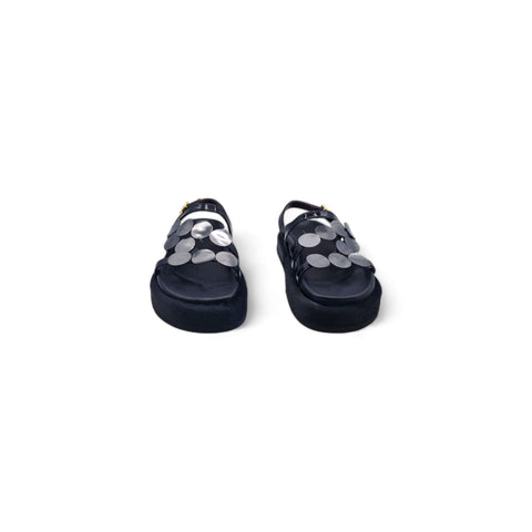 Sole - Sandalo con cinturino in pelle nero - canna fucile - look