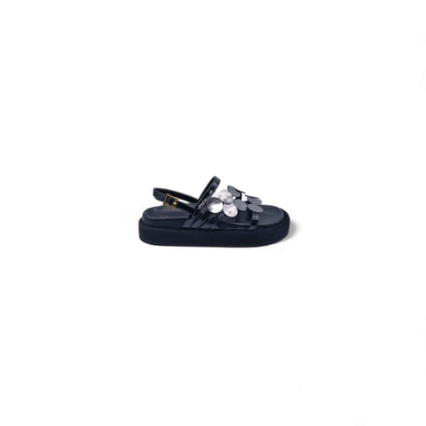 Sole - Sandalo con cinturino in pelle nero - canna fucile - look