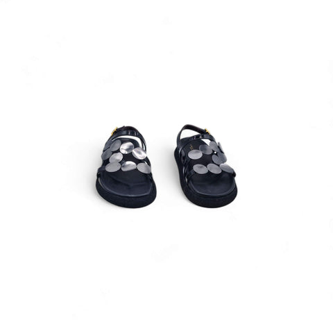 Sole - Sandalo con cinturino in pelle nero - canna fucile - fashion