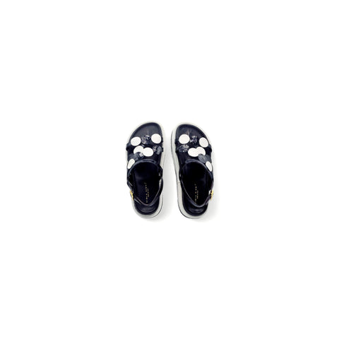Sole - Sandalo con cinturino in pelle nero - bianco - look