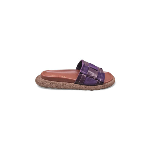 Sole - Ciabatta in pelle col. viola - fashion