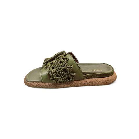 Sole - Ciabatta in pelle verde - fashion