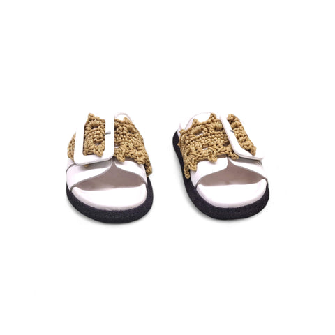 Sole - Ciabatta in pelle bianca - oro - fashion