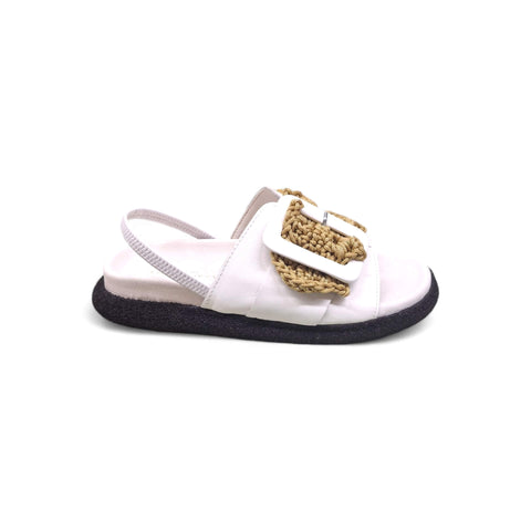 Sole - Ciabatta in pelle bianca - oro - fashion