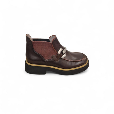 Alice - Stivaletto beatles pelle cioccolato - rhum