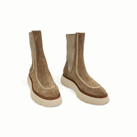 Gio - Beatles in pelle taupe