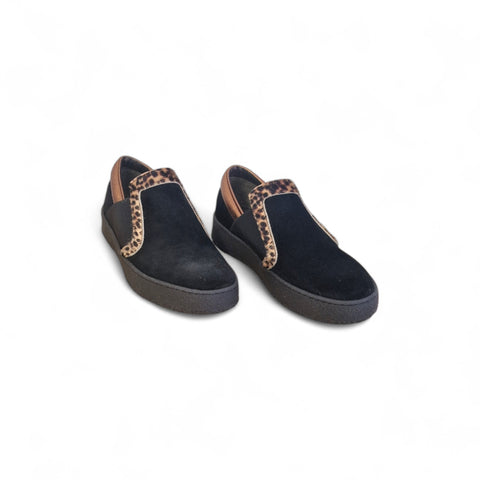 Regina - slip on in pelle nero animalier - smith