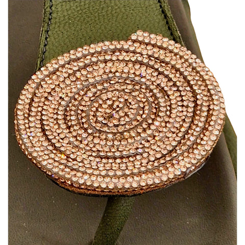 Sole - Infradito nappa muschio gioiello - look