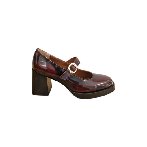 Lya - décolletè con cinturino bordeaux