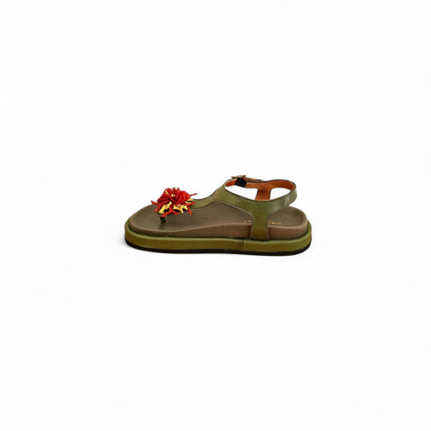 Sole - Infradito nappa muschio corallo - look