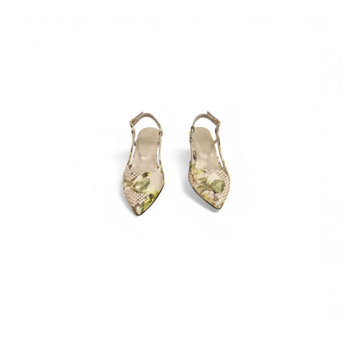 Linda - slingback pelle stampa floreale tulip