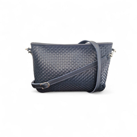 Borsa in pelle bleu'