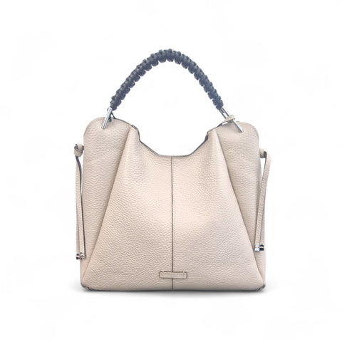 Borsa in pelle beige -