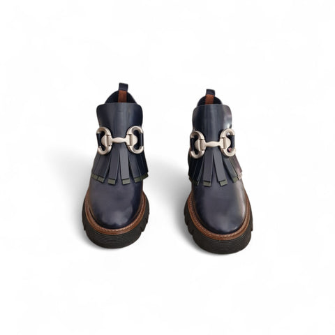 Gio' - Stivaletto beatles bleu' con frangia