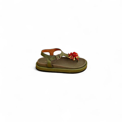 Sole - Infradito nappa muschio corallo - look