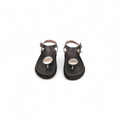 Sole - Infradito nappa nera madreperla - fashion