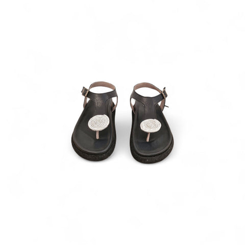 Sole - Infradito nappa nera gioiello - fashion