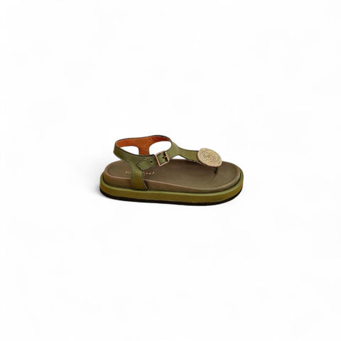 Sole - Infradito nappa muschio gioiello - look