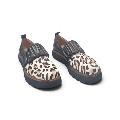 ←Alice - Scarpa sleepon cavallino leopardato bianco