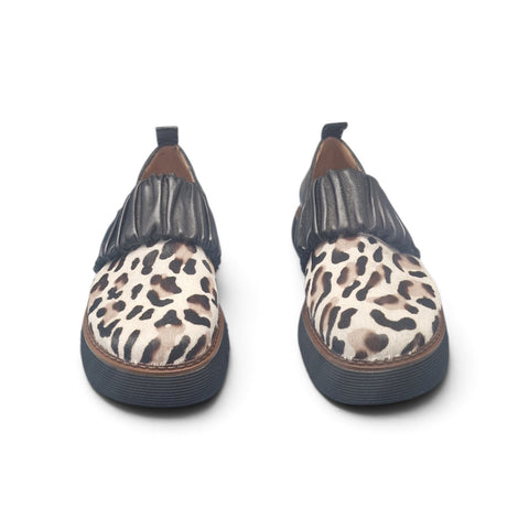 ←Alice - Scarpa sleepon cavallino leopardato bianco