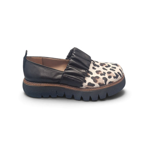 ←Alice - Scarpa sleepon cavallino leopardato bianco