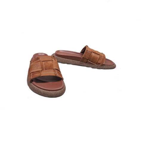 Sole - Ciabatta in pelle col. cuoio - fashion