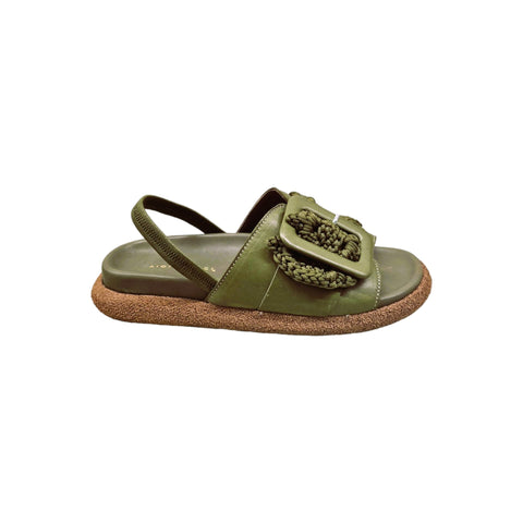Sole - Ciabatta in pelle verde - fashion