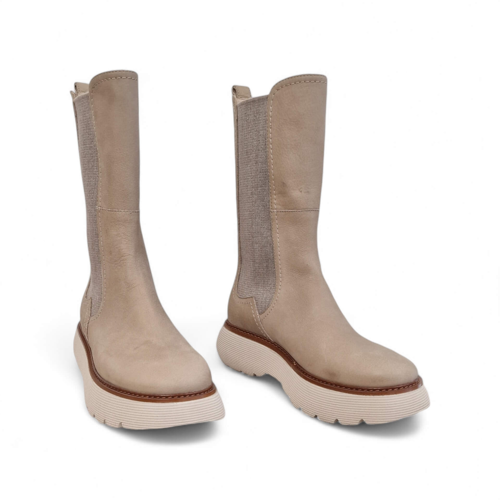 Viola Ricci Sally - Stivale in pelle beige