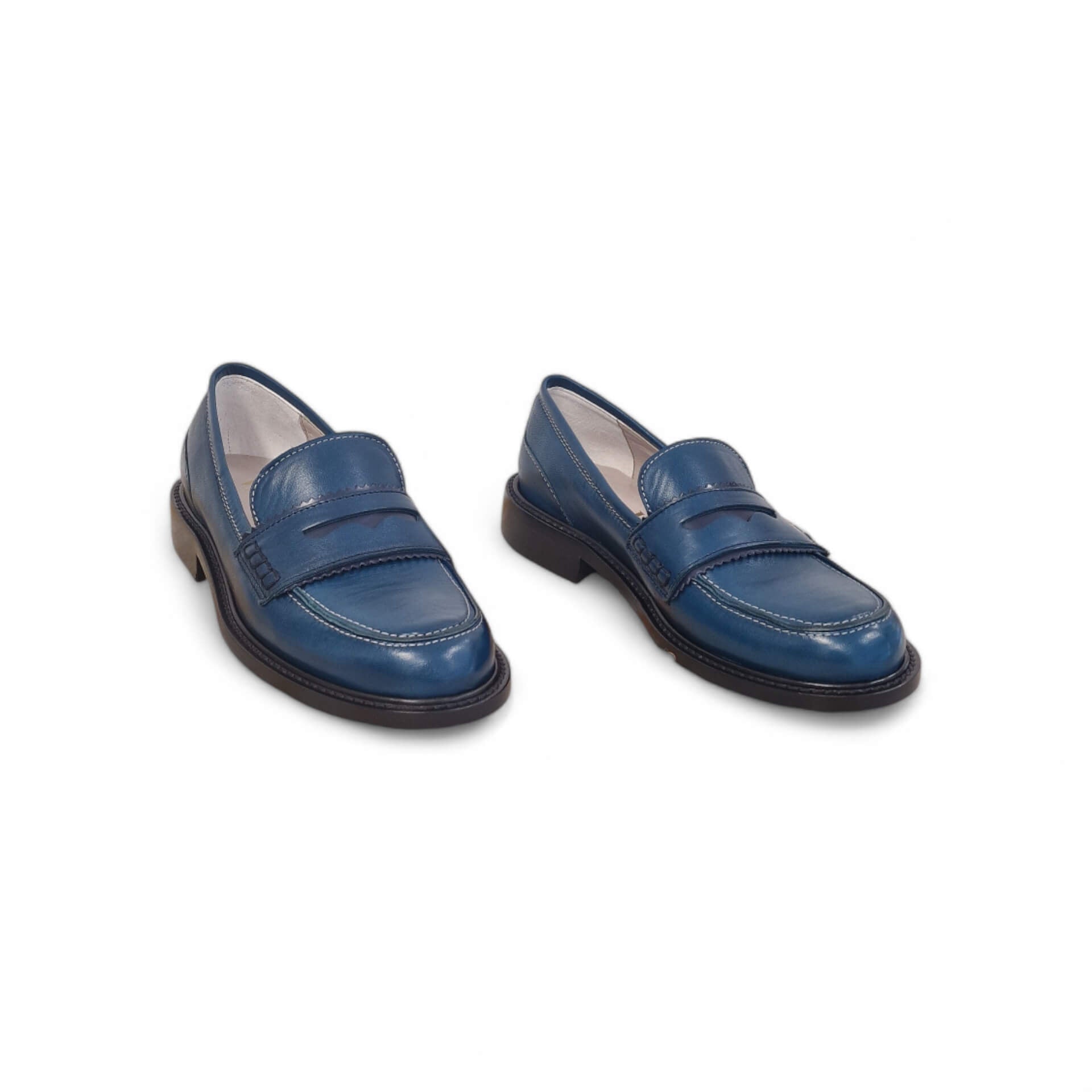 Viola Ricci Gaia - Mocassino nappa glove bleu' - basic