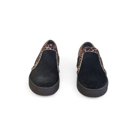 Regina - slip on in  pelle nero animalier - smith