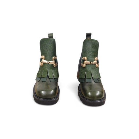 Elena - Stivaletto in pelle Verde