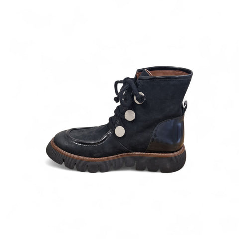 Gio - Anfibio pelle nabuk nero kombat