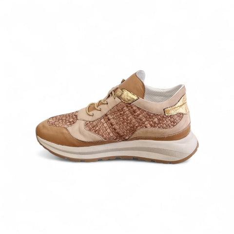 Silvy - pelle beige - cuoio - oro