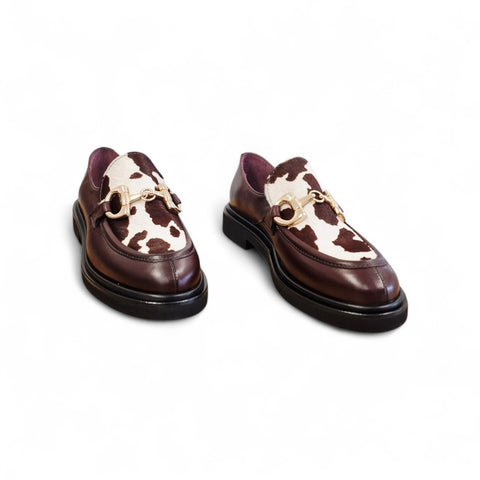 Gio - Mocassino pelle cioccolato - cavallino lux