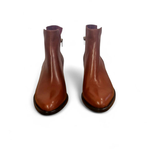 Viola - stivaletto in pelle guanto rhum