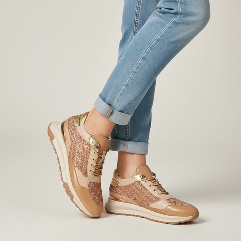 Silvy - pelle beige - cuoio - oro