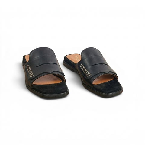 Mara - ciabatta in pelle nero