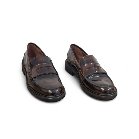 Gaia - Mocassino pelle cioccolato