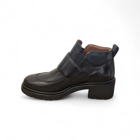 Bianca - Stivalleto in pelle nero lana lux