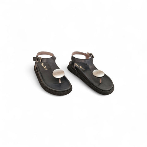 Sole - Infradito nappa nera madreperla - fashion