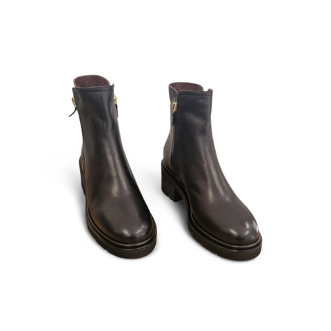 Bianca - Stivalleto in pelle nero lux