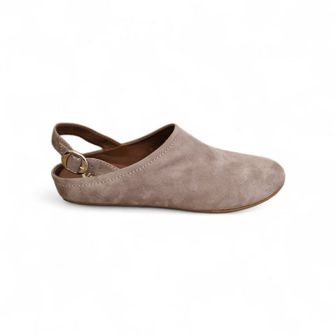 Zeudi - sabot slingback - pelle suede cachemire - sabbia