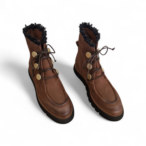 Gio - Anfibio pelle nabuk cioccolato kombat