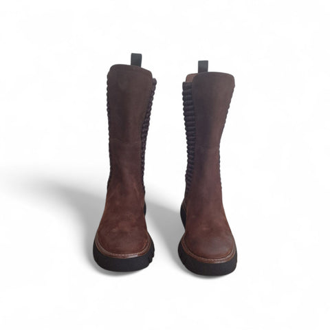 Gio - Stivale beatles in pelle cioccolato kombat