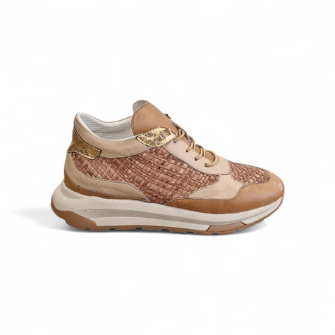 Silvy - pelle beige - cuoio - oro