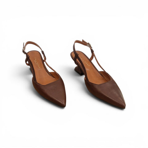 Linda - slingback pelle cioccolato